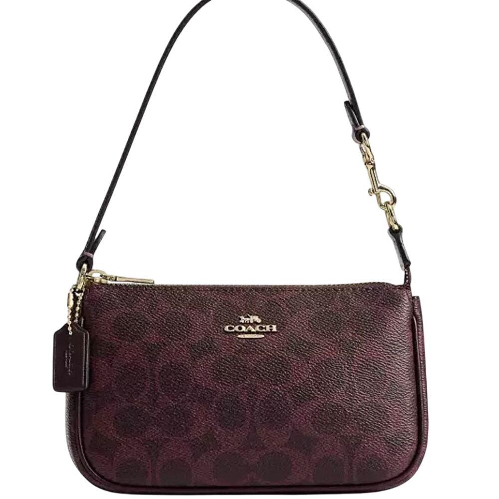 Coach Nolita in Signature Canvas Black Currant NWT
